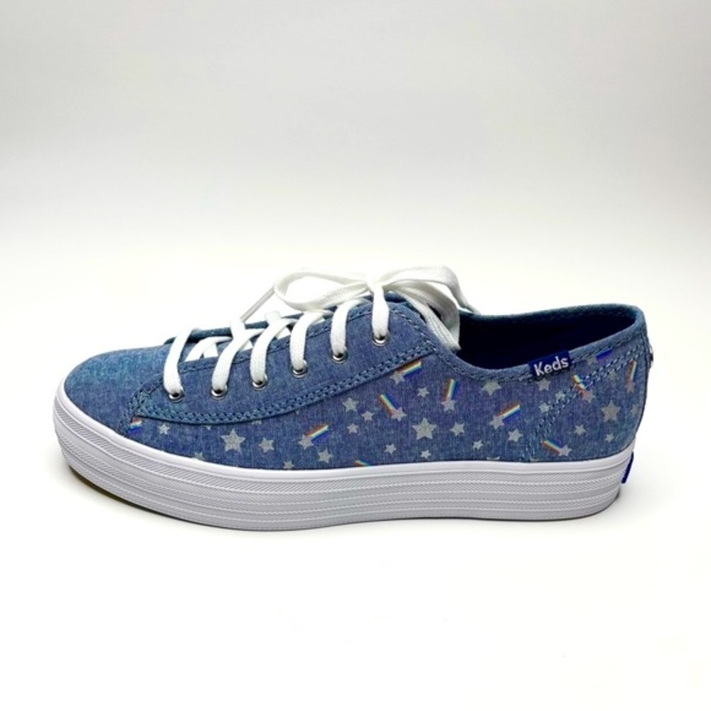 NEW Keds X Sunnylife Collab Rainbow Chambray Triple Kick Sneakers US 7